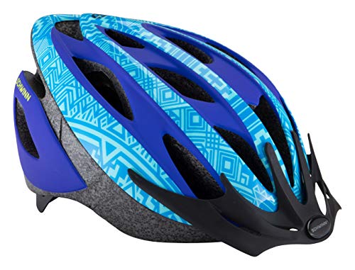 Schwinn Thrasher Bike Helmet, Lightweight Microshell Design, Adult, Blue/Light Blue