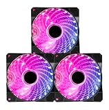 Kit 3 Cooler Rgb Led Fan 120mm (12cm) Conector Para Controladora