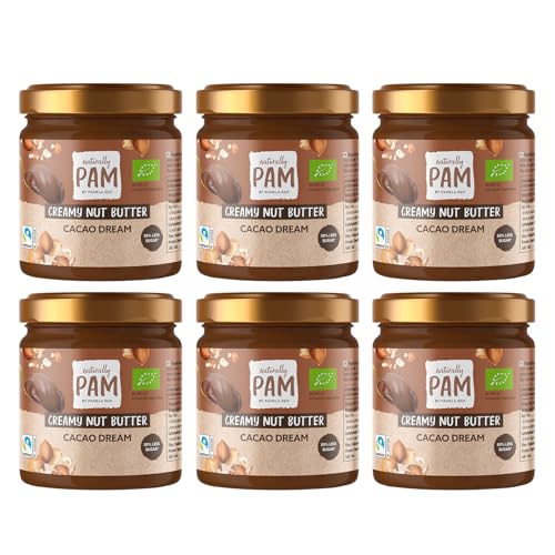 Naturally Pam Creamy Nut Butter - Veganes Bio-Haselnuss-Mus mit Mandel-Paste & Kakao - Glutenfreies Nuss-Mus von Pamela Reif - Cacao Dream - 6 x 200g für 39,99 EUR bei amazon.de Bild: Naturally Pam Creamy Nut Butter - Veganes Bio-Haselnuss-Mus mit Mandel-Paste & Kakao - Glutenfreies Nuss-Mus von Pamela Reif - Cacao Dream - 6 x 200g für 39,99 EUR bei amazon.de