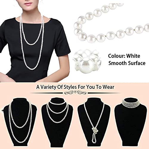 MISHAER 1920 Accessories Set,1920s Accessories Flapper Set Pearl Necklace Great Gatsby Accessories for Women (1) - Image 4