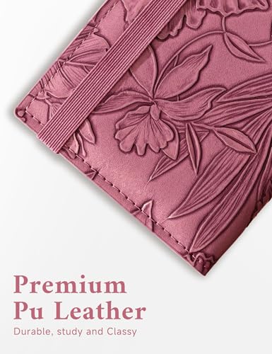 Image of Zreal Checkbook Cover for Men & Women Snakeskin Pattern, Wine Red, 7.0 x 3.5 x 0.35 inches, Minimalist