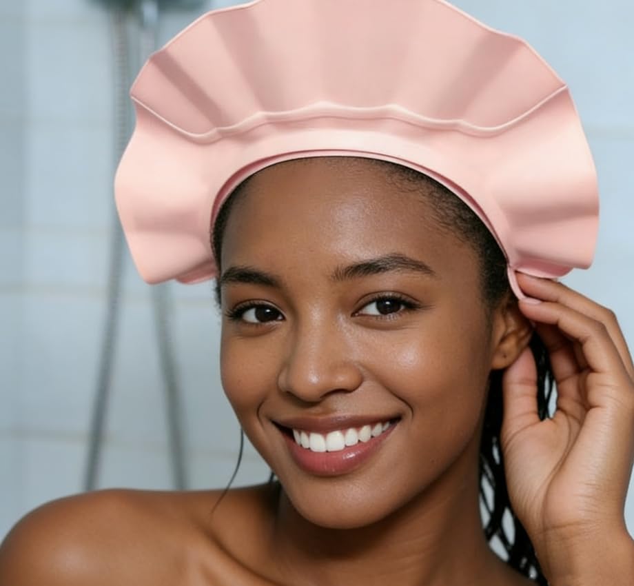 Miniatura 7 de Gorra de champú ajustable impermeable suave sin BPA Baby Shower Cap Head Ear Eye Stretch Hair Wash Shield