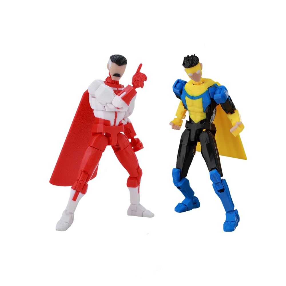 Jiumaocleu 2PCS Mark Grayson Action Figure Nolan Grayson Figures, 3D Printed Anime Articulated Figure Movable Joint Decoration Display Gifts 13,5CM — image 1