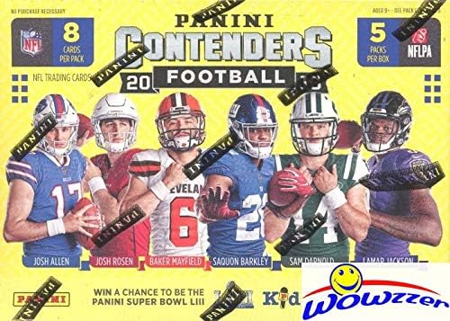 Miniatura 2 de 2018 Panini Contenders NFL Football EXCLUSIVE Factory Sealed Retail Box with AUTOGRAPH or MEMORABILIA Card! Look for RCs & Autos of Baker Mayfield,