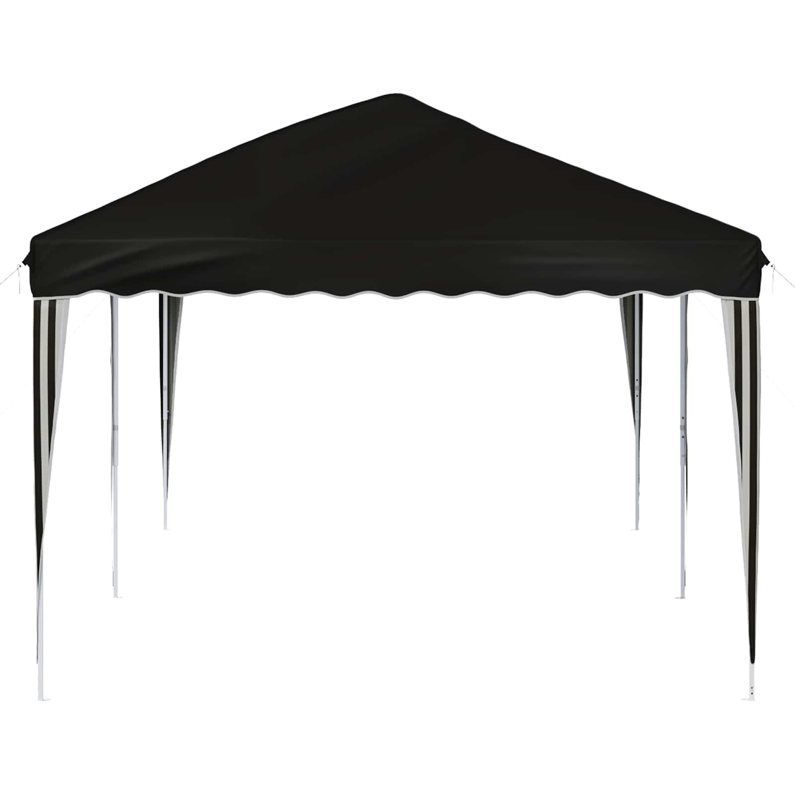 Namiot imprezowy Pop-up 575 x 290 x 245 cm, czarny, z tkaniny Oxford 210D, malowana proszkowo rama stalowa, z regulacją wysokości, odporny na warunki atmosferyczne, idealny do ogrodu, na