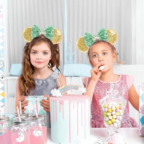 Image of FANYITY Mouse Ears, Sequin Mouse Ears Headband for Boys Girls Women Halloween Birthday Party