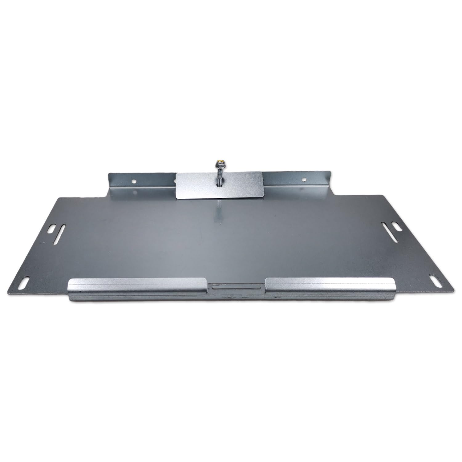 Batteriehalterung BH-01 | für VW T4, T5, T6 & T6.1 | Verzinkter Stahl 1,5 mm | 368 × 200 × 30 mm | inkl. Fixierklemme | Unterflurhalter für 12-V-Zweitbatterien