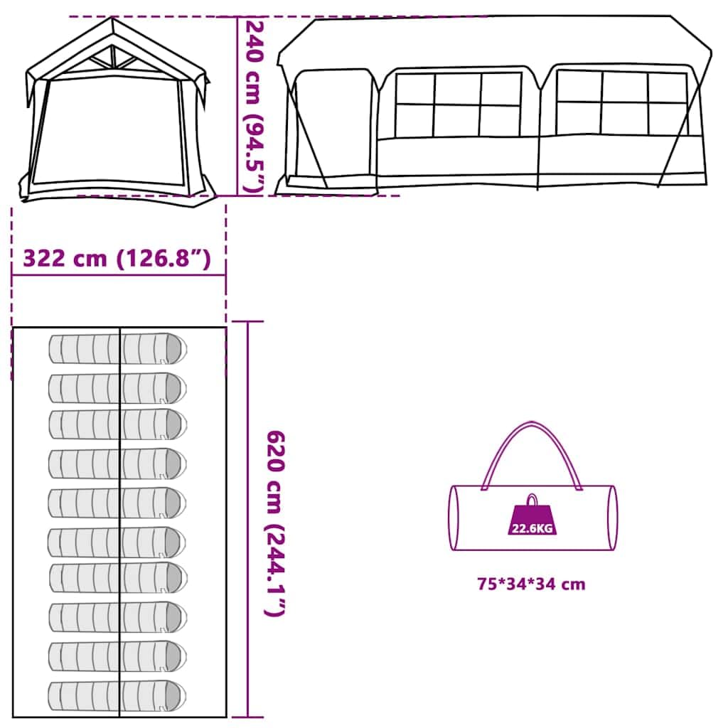 vidaXL Tenda da campeggioTenda FamiliareTenda da Esterno