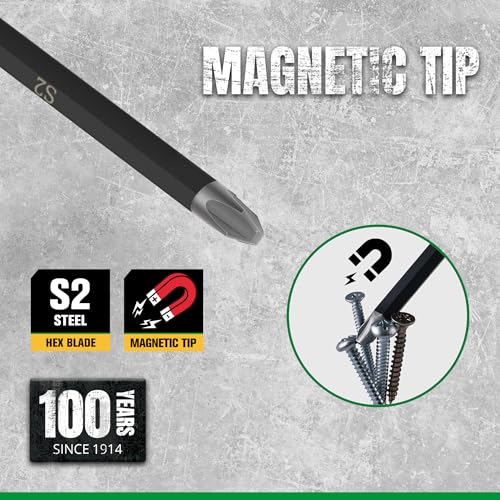 Image of SK 2-Piece Screwdriver Set Heavy Duty, Demolition Screwdriver, S2 Steel | Magnetic Slotted /Phillips Tips, Strike-cap Design for High-impact, Hex Bolster, SureGrip Handle