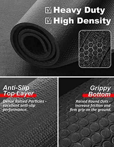 8' X 6' X 7Mm Extra Large Exercise Mat, [48 Sq.ft] Heavy-Duty & Extreme Non-Slip Gym Flooring For Home Gym, Pro Gym Mat For Home Workout & Exercise Equipment Black #TOP1
