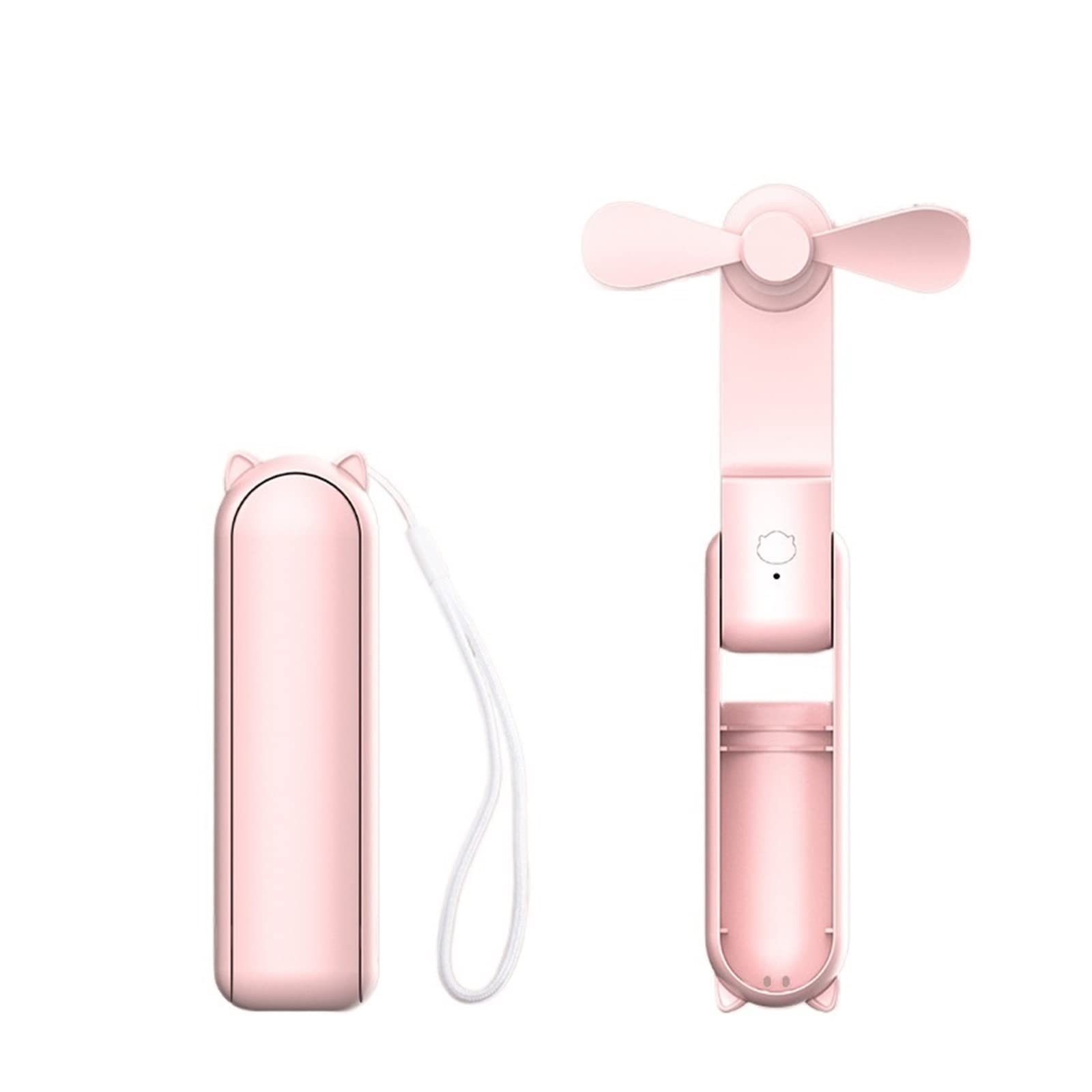 Ventilatore portatile USB portatile, mini ventilatore elettrico ricaricabile, silenzioso ventilatore di raffreddamento tascabile con luce per eventi e uso esterno