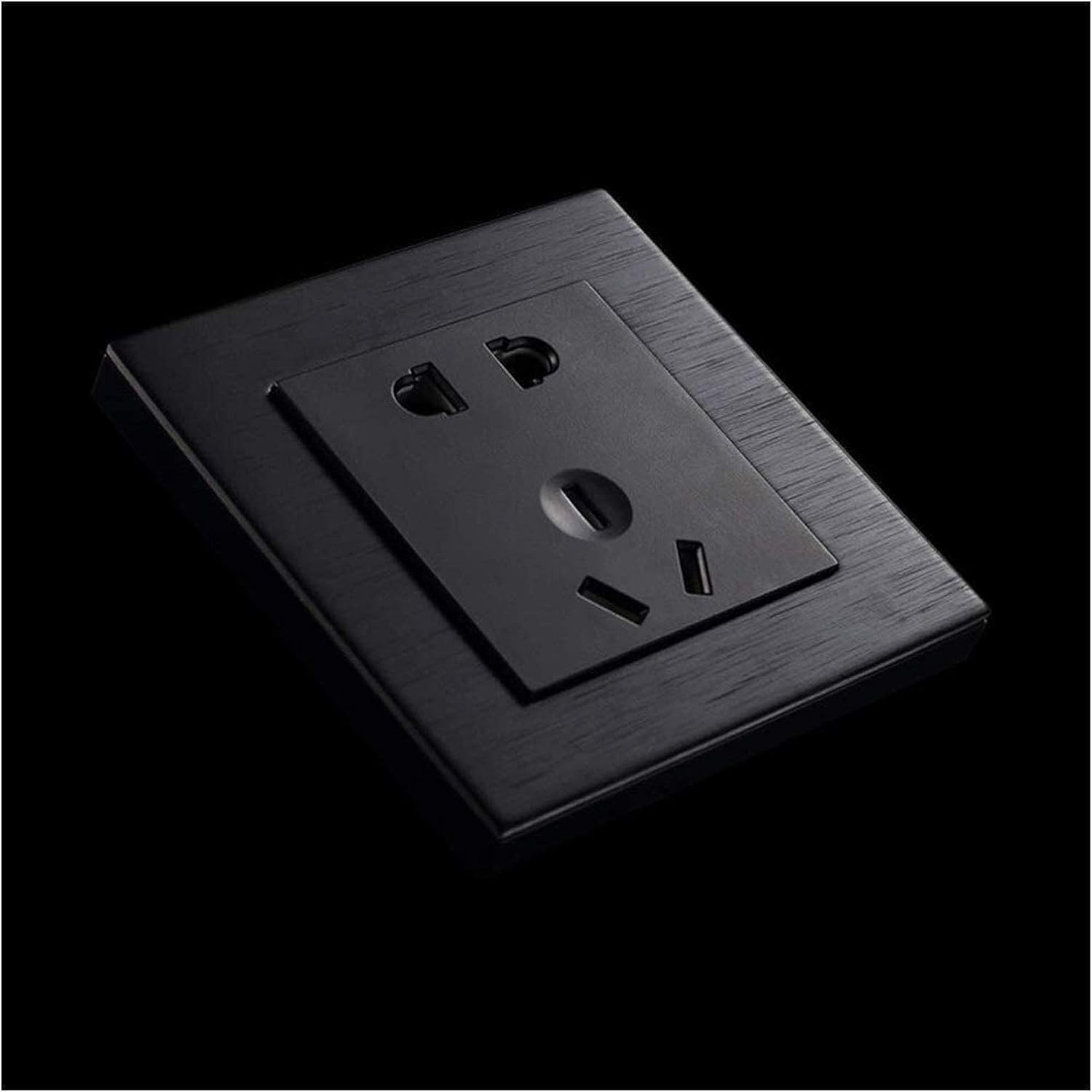 Interruptor, interruptor de palanca, panel acero inoxidable negro estilo loft(5 Holes)