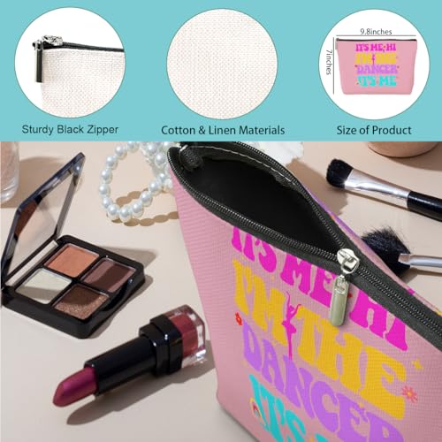 jeilink 4 Pack I'm the Dancer, Dancer Gifts, Dance Teacher Gifts Dancing Ballet Girl Gift Makeup Bag Funny Cosmetic Bags for Women Girls Female Daughter Sister Friend Birthday Appreciation Christmas - Image 7