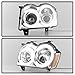 ACANII - For 2005-2007 Jeep Grand Cherokee Chrome LED Tube Projector Headlights Headlamps Assembly Driver & Passenger