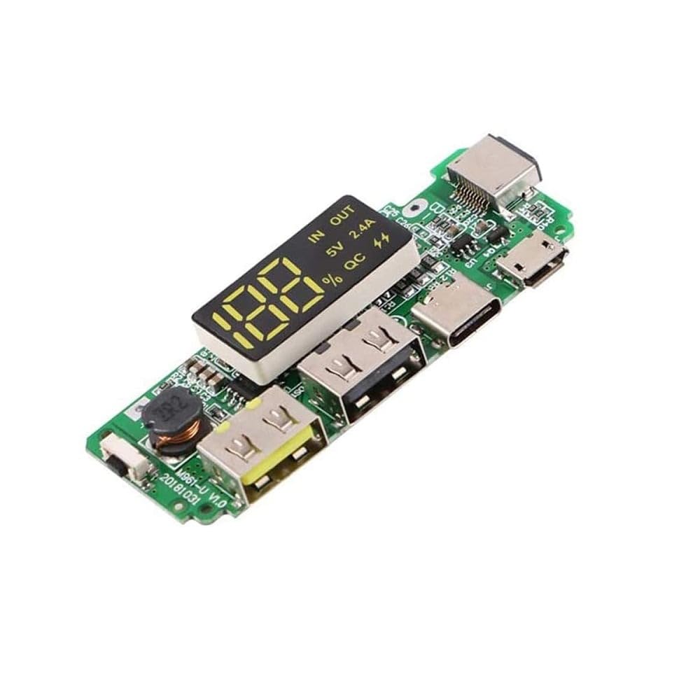 UG LAND INDIA 18650 5V 2.4A Lithium, Battery Digital Display, Charging Module Dual, USB Output Band, Display Booster, Module-picture-17