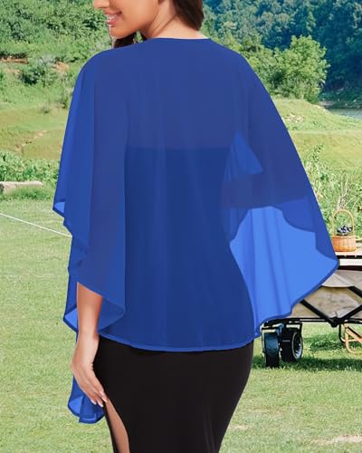 Image of Shawls and Wraps for Evening Dresses Womens Chiffon Scarf Sheer Cover Up
