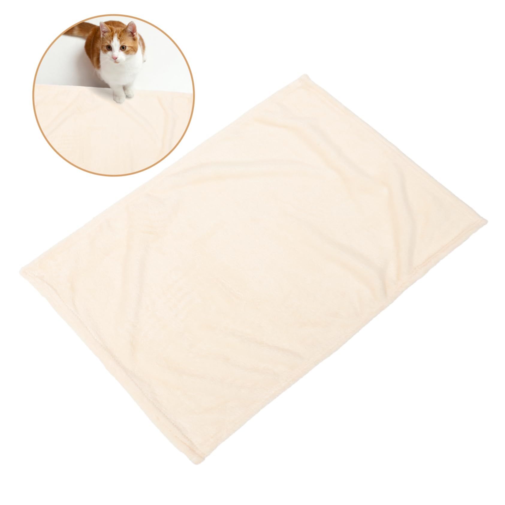 VOSAREA Cozy Coral Fleece Pet Blanket Thickened Warm Throw for Dogs Cats Versatile Sofa Bed Use Soft Supple Fleece for Autumn Winter Comfort