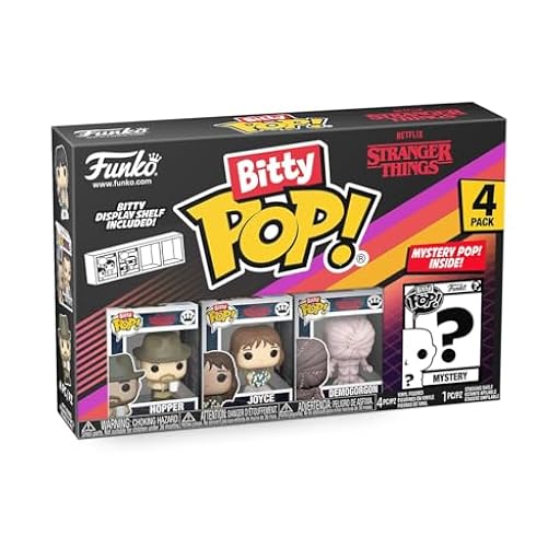 Funko Bitty Pop! ST SZN1 - Hopper 4pkY una Minifigura Misteriosa Sorpresa - 0.9 Inch (2.2 Cm) - Stranger Things Coleccionable - Repisa Apilable Incluida - Idea de Regalo - Toppers de Tarta | Ya disponible en tu tienda friki favorita! En mundofriki.es!