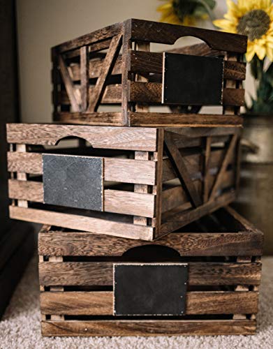 Premium Home Wooden Crates: Home Décor Wood Crates For Display, Wooden Boxes For Crafts, Decorative Wooden Crate, Wood Box Storage Crate, Wooden Basket Centerpieces For Home, Rustic Bathroom Décor #TOP3