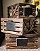 Premium wood crates for display, wooden boxes for crafts, storage basket centerpieces for Home, Rustic bathroom décor