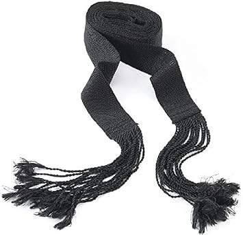 Judaica Place Gartel Ritual Belt Sizes 0-36 15 Strings, Black Flat Israeli