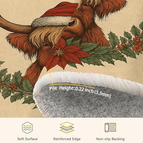 Tapis de Noël rustique抗污面料1.8米方毯 解决冬日地板冰冷与难清理难题 - 8