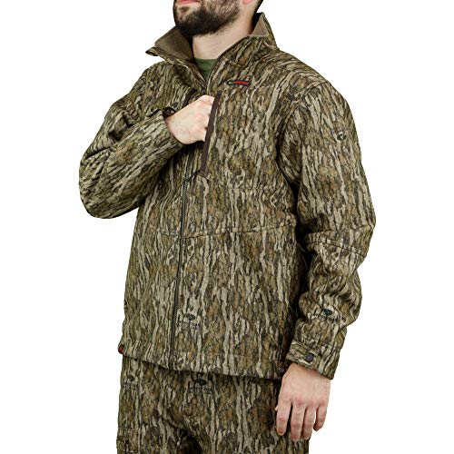 Image of Mossy Oak Sherpa Fleece Lined Camo Hunting Jacket for Men