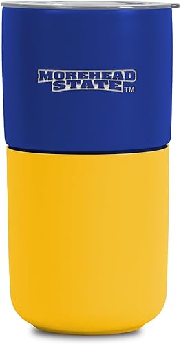 Miniatura 203 de Rico Industries NCAA Miami of Ohio Redhawks - Vaso de cerámica de 16 onzas con agarre de silicona, grabado láser profundo, diseño de color negro