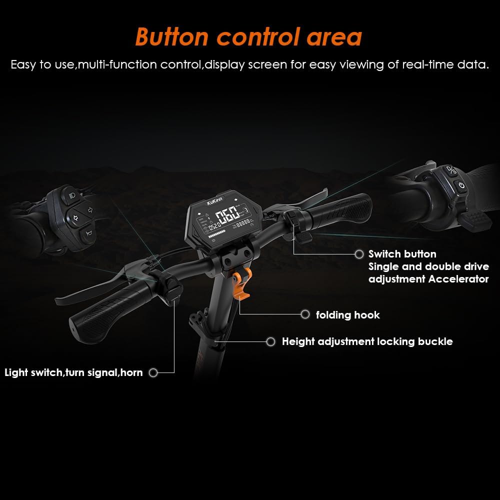 Kukirin G2 Master Handlebar Control Area
