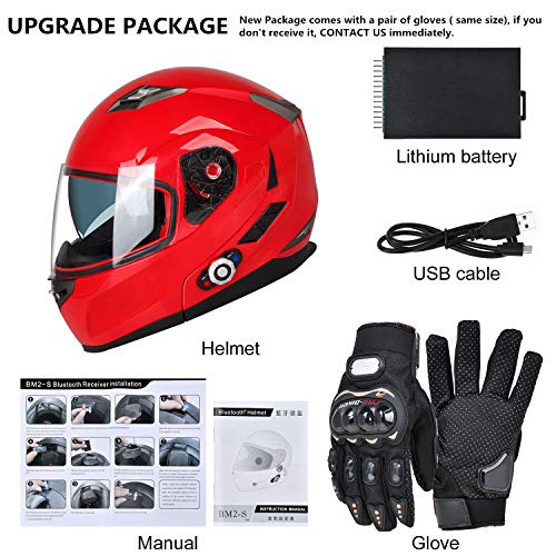 Motorcycle Bluetooth Helmets,FreedConn Flip up Dual Visors Full Face