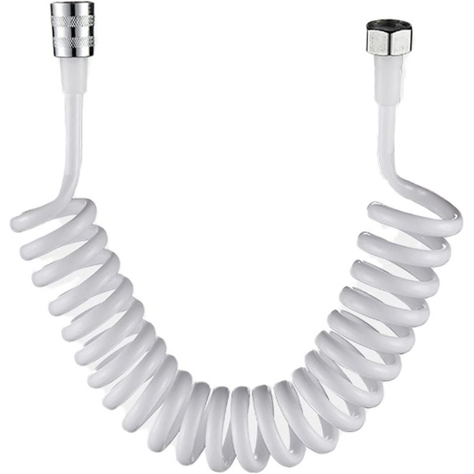 Stainless Steel Shower Hose, 1.5/2/3m Telescopic Spiral Spring Hose Toilet Bidet Sprayer Telephone