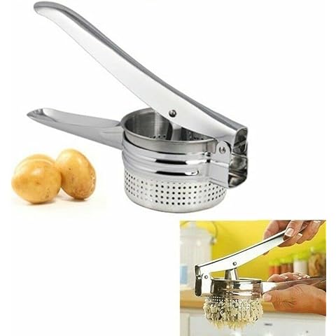 Modren Style Stainless Steel Manual Handheld Potato Mincer Masher Vegetable Ricer Crusher Puree Juicer Fruit Press Maker Cover