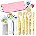 Outils à tricoter Crochets énormes crochets tricoter aiguilles points de suture kit carrelage coiffe de laine coiffée ensemble outils outils de tissage broderie weave kits de fils tricoter des aiguill
