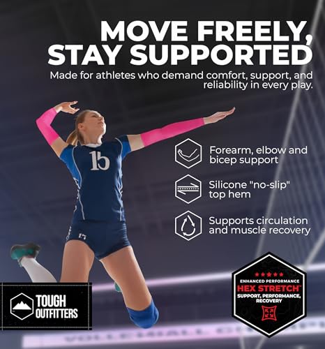 Sports Compression Arm Sleeves for Men & Women - Youth, Kids Arm Sleeve Baseball - Volleyball Sleeves & Basketball Sleeve2