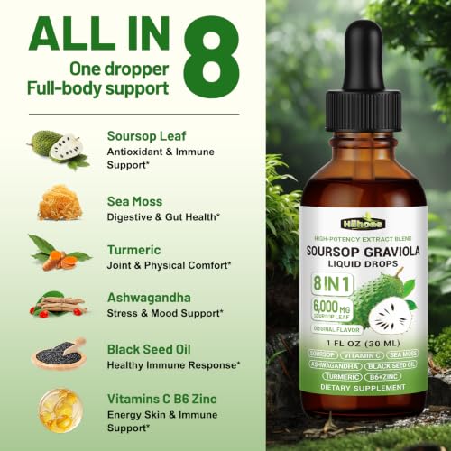 Image of 2 Pack | 8-in-1 Soursop Graviola Bitters Liquid Drops, 1 fl oz