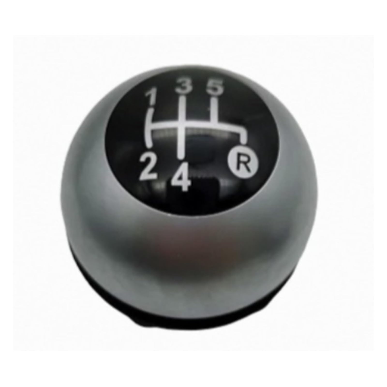 Htvtkrfgrl Silver 5 Speed Knob Only Gear Knob Manual 5-Speed / 6-Speed Stylish For Fiat 500 Plastic Black/Silver Gear Shift 1 Shift(Silver 5 Speed)