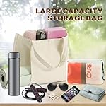 Yoga Mat Carrier, Gym Bag With Yoga Mat Holder, Women Canvas Tote With Shoulder Strap For Pilates, Travel, Office, Sports, Workout And Beach – Inner Zippered Pocket, Fits Standard And Small Mats - Image 5