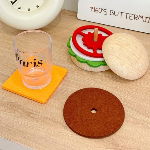 Dessous de verre hamburger original tapis isolant antidérapant multicouche anti-brûlure - 5