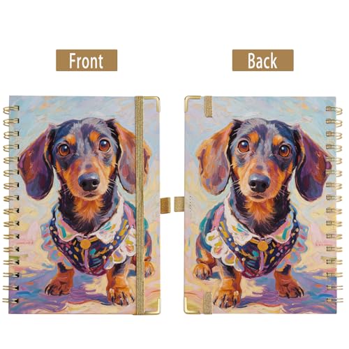 Cadeau teckel original avec carnet de notes A5 ligné et stylo inclus - 2