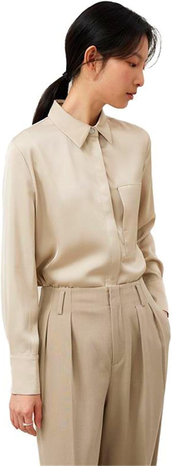 MAFSMJP Womens Boutton Down Shirt Spring Summer Shoulder Work Shirt for Lady
