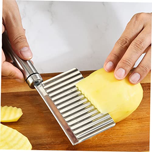 Cortador de vegetales ondulado de acero inoxidable Healifty miniatura 6