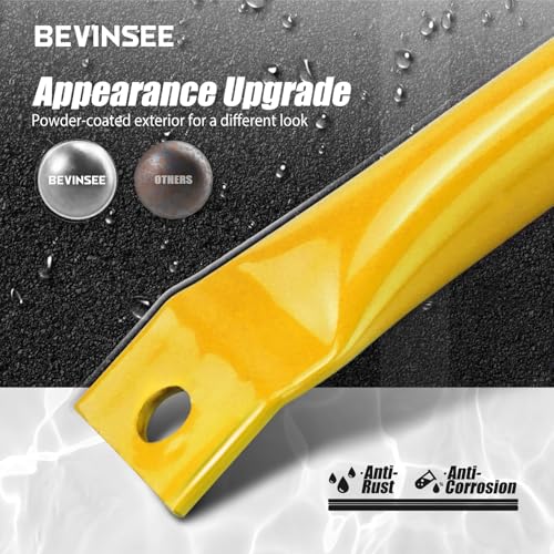 Image of Bevinsee V Cover Braces Kidney Bars Compatible with E90 E91 E92 E93 320i 323i 325i 328i 330i 335d 335i 335is 335xi 2006-2013 Aluminum Front Grille Inserts Brace Wrap Stripes Covers, Yellow