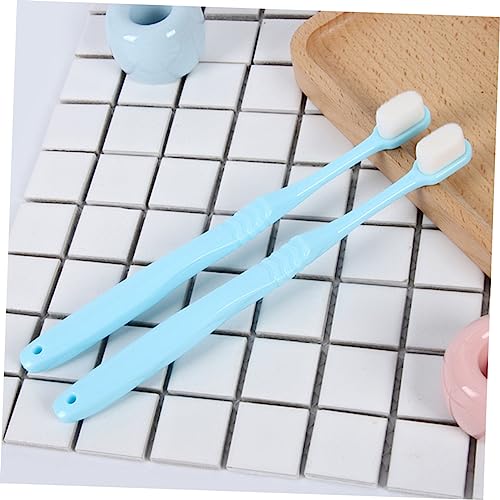 PACKOVE 2 Stück Weiche Zahnbürsten mit Ergonomischem Design Mundreinigung für Gesunde Zähne Blau Effektive Rutschfester Griff Langlebig und Sicher Anwendung – Bild 7