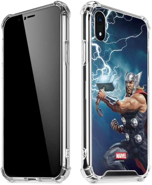 Skinit Clear Phone Case Compatible with iPhone XR - Officially Licensed Marvel Thor Thors Hammer Mjolnir Design