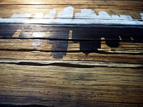 Kansas City Skyline Artwork, Personalized Gift, Rustic Home Decor, City Silhouette, Handmade Skyline On Old Wood Boards #TOP5