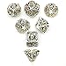 DND Dice Set Metal Dice Dungeons and Dragons Dice Gift Polyhedral Dice Set Role Playing Dice D20 Hollow Polyhedral Dice Set for Dungeons and Dragons RPG MTG Table Games