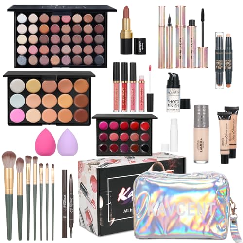 Makeup-Kit-for-Women-Full-Kit-Teens-Makeup-Set-Eyeshadow-Palette-Lip-Gloss-Lipstick-Makeup-Brush-Foundation-Concealer-Mascara-Powder-Puff-Makeup-Bag-Makeup-Set-for-Women-Girls-Teens-Gift