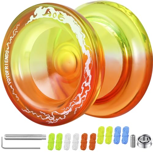 7YO Responsive Yoyo AOE, Professional Yoyo for Beginners Kids with 10 Strings, Unresponsive Bearing, Accessories Kit