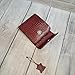 INGVARR Handmade Compact Leather Wallet, Leather Purse, Unique Gift (Dark red Croco)