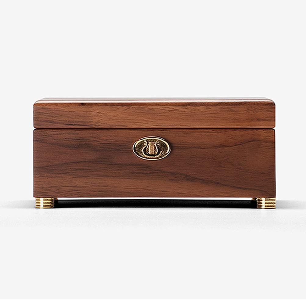 SOFTALK Wooden Music Box RHYMES High-end Collectible Musical Boxs Gifts for Christmas,Birthday Valentine's Day (30 Note Single Layer Music Box, Tune ; River Flows In You)